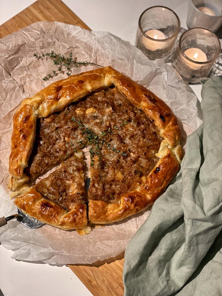 Caramelized onion galette
